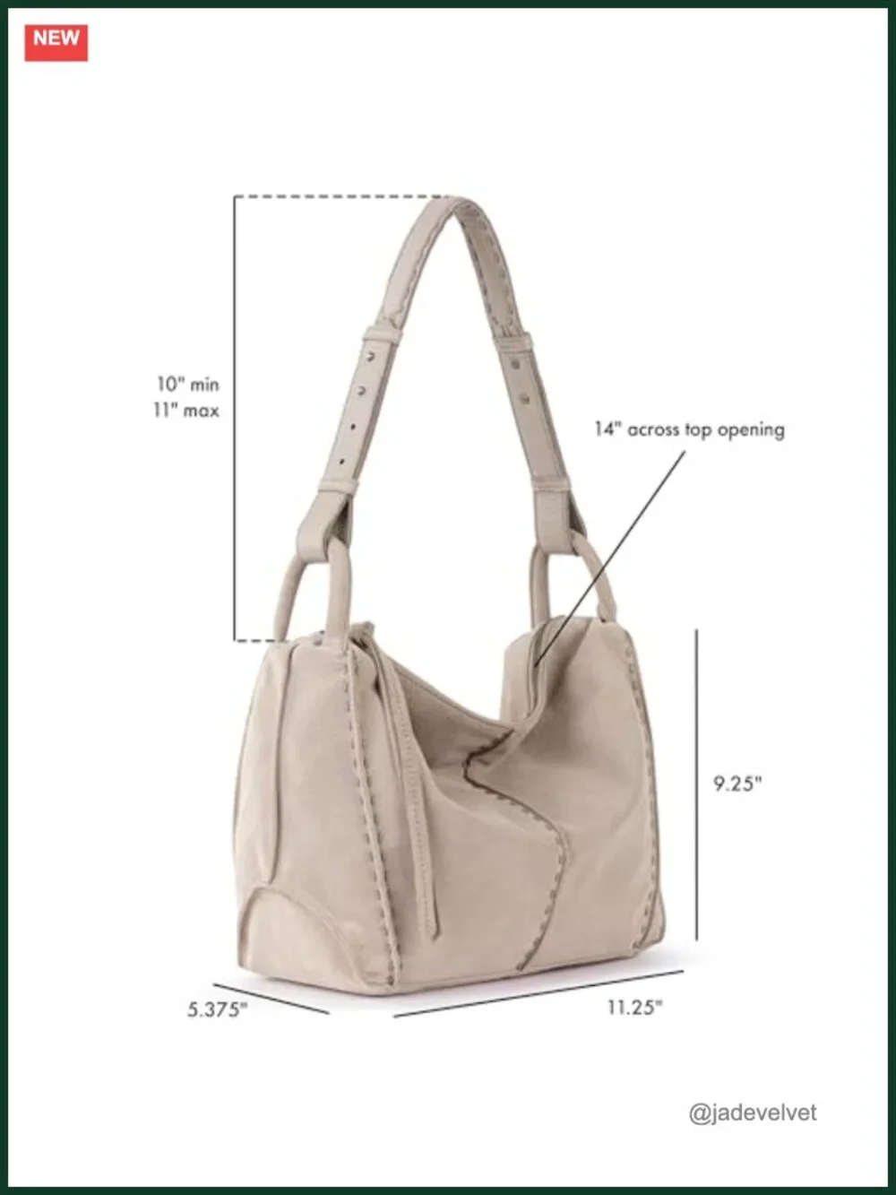 Leather Hobo Bag with Zipper Pocket - Large Women's Handbag for Everyday &